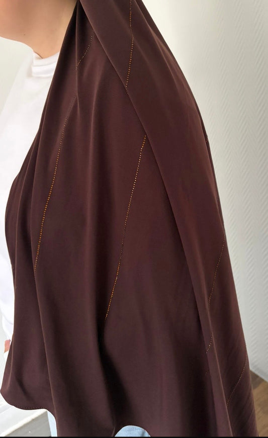 Jersey strass - chocolat