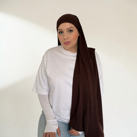 Jersey strass - chocolat