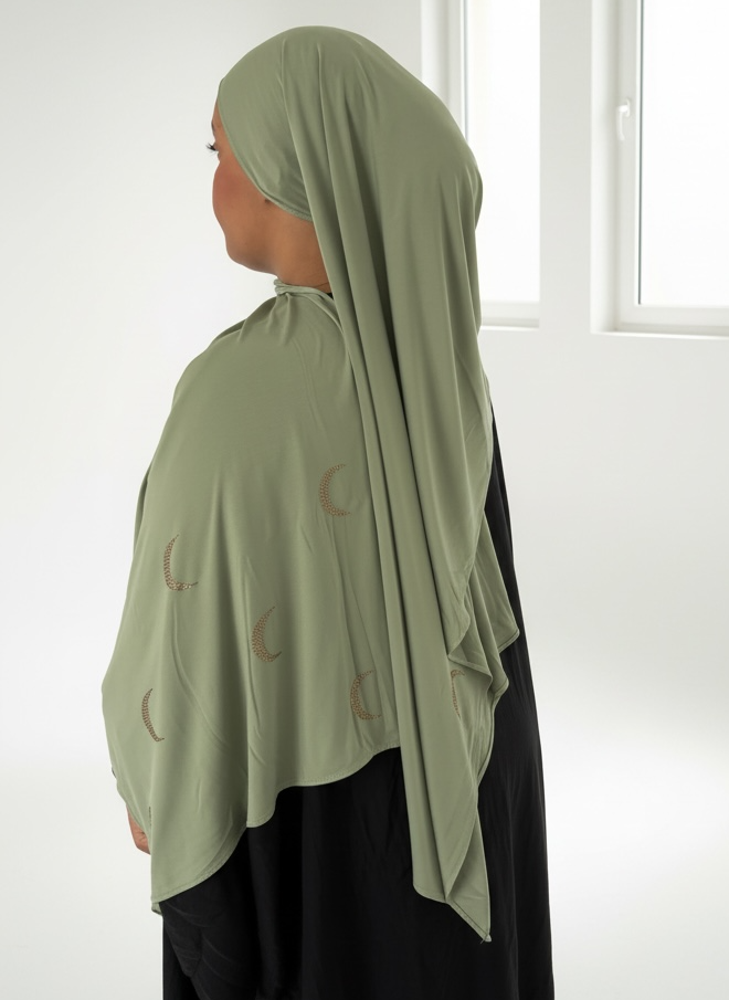 Jersey Strass - Lune Olive